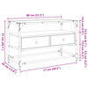 vidaXL TV omarica s stekleno plo&scaron;čo dimljen hrast 80x35x51 cm inž. les