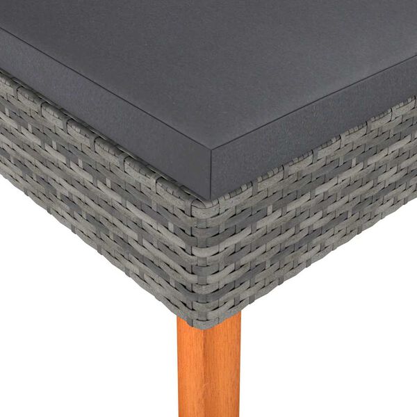 vidaXL Stolček za noge poli ratan in trden evkaliptusov les