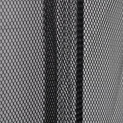 Mreža proti insektom iz črnega poliestra za vrata s 5 kosi 220 x 125cm