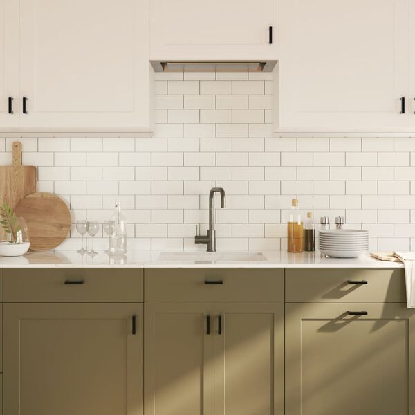 vidaXL Ročaji za omarico 20 kosov črni 64 mm nerjaveče jeklo