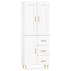 vidaXL Visoka omara bel inženirski les2022