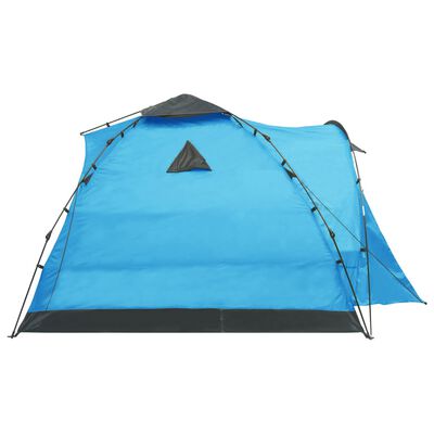 vidaXL Pop up šotor za kampiranje za 3 osebe moder