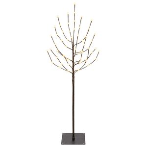 vidaXL LED božično drevesce Črna 120 cm Jeklo 100 LED