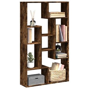 vidaXL Knjižna omara dimljeni hrast 72x20x120,5 cm inženirski les
