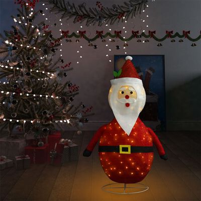 vidaXL Okrasna figura Božička LED razkošno blago 120 cm