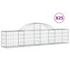 vidaXL Obokane gabion ko&scaron;are 25 kosov 200x30x40/60 cm pocinkano železo