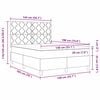 vidaXL LED Box Spring Postelja Temno zelena 140 x 190 cm blago