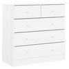 vidaXL Predalnik ALTA bel 77x35x73 cm trdna borovina
