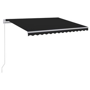vidaXL Ročno zložljiva tenda z LED lučmi 300x250 cm antracitna
