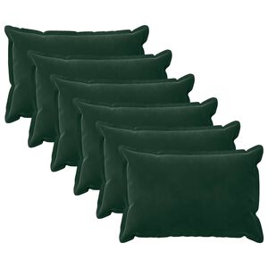 vidaXL Blazina z blazino HOUTEN 6 kos Temno zelena Žamet