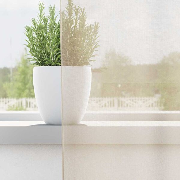 vidaXL Voile zavese z vponkami 2 kosa kremna 140x300 cm