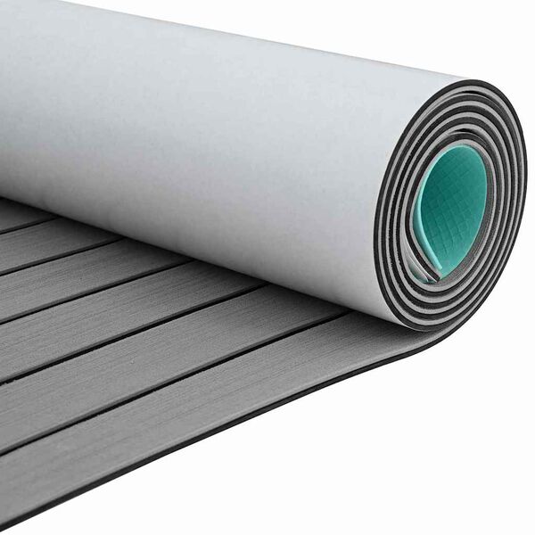 vidaXL Plavajoča talna obloga svetlo siva in črna 240 x 90 cm EVA pena