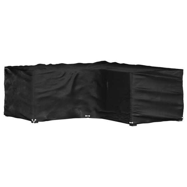 vidaXL Prevleka za vrtno pohištvo L oblike 16 obročkov 215x215x70 cm