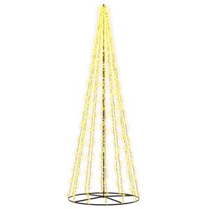 vidaXL LED božično drevesce EKENAS 385 cm 2460 LED Toplo bela Jeklo