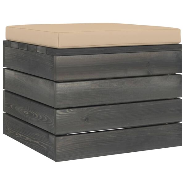 vidaXL Vrtna garnitura iz palet 11-delna z blazinami trdna borovina