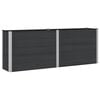vidaXL Vrtna visoka greda Črna 250 x 50 x 91 cm alu.