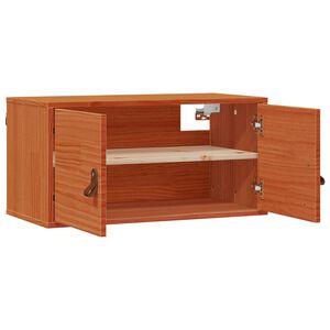 vidaXL Omarica na steni s polico z vrati Voskast rjav 80 x 30 x 30 cm