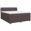 vidaXL Postelja boxspring z vzmetnico Temno rjava 180 x 200 cm Blago