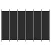 vidaXL Paravan 6-delni črn 300x200 cm blago