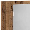 vidaXL LED kopalni&scaron;ka omarica z ogledalom starinski les 40x12x45 cm