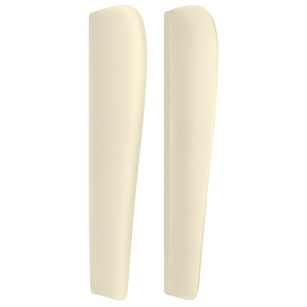 vidaXL Vzglavje z u&scaron;esi krem 83x23x118/128 cm umetno usnje