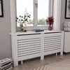 vidaXL Pokrovi za radiatorje 2 kosa beli 172x19x81,5 cm mediapan
