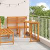 vidaXL Vrtnik Bistro Set 3 pcs Rjava Trden akacijev les