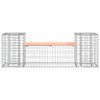 vidaXL Vrtna gabionska klop 183x41x60,5 cm trden les douglas