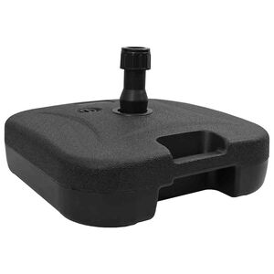 vidaXL Osnova za senčnik na prostem Črna 45 x 45 x 29,5 cm Plastika