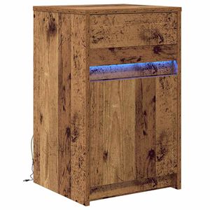 vidaXL LED nočna omarica Star les 38 x 34 x 61 cm Inženirski les