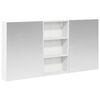 vidaXL Komplet omaric za kopalnico 3 kos Bela 140 x 14,5 x 70 cm
