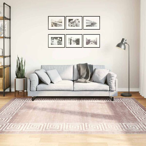 vidaXL Pralna preproga 160x230 cm bež protizdrsna