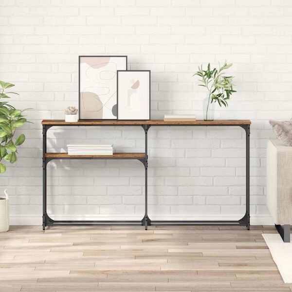 vidaXL Konzolnamizica Star les 145x22.5x75cm Konstruiran les