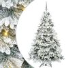vidaXL Umestno božično drevo med 300 LED Bela 180 cm PE in PVC