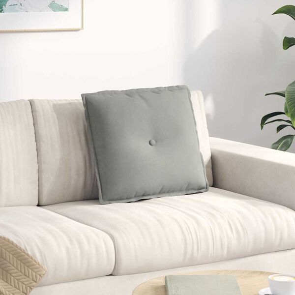 vidaXL Poglavni vzglavnik Svetlo siva 50 x 45 cm Mikrofiber tkanina