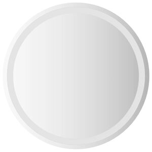 vidaXL LED kopalni&scaron;ko ogledalo Transparentno &Oslash; 60 cm kaljeno steklo