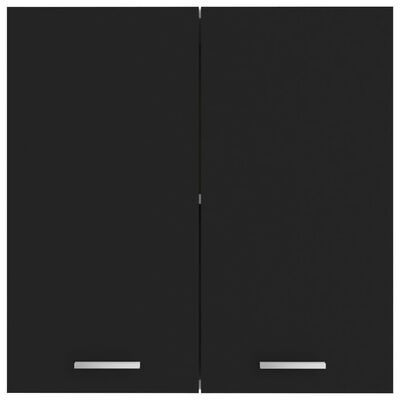 vidaXL Viseča omarica črna 60x31x60 cm iverna plošča