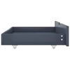 vidaXL Posteljni okvir z 2 predaloma siva trdna borovina 100x200 cm