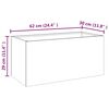 vidaXL Cvetlično korito 62x30x29 cm corten jeklo