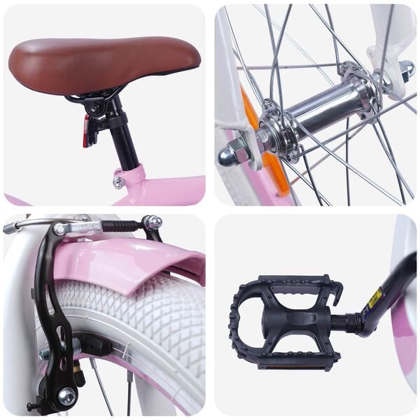 vidaXL Otro&scaron;ko Kolo 18 Palcev za 5-7 let Svetlo roza