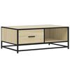 vidaXL Klubska mizica sonoma hrast 90x57x35 cm inženir. les in kovina