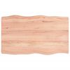 vidaXL Mizna plo&scaron;ča sv. rjava 100x60x(2-6)cm obdelana trdna hrastovina