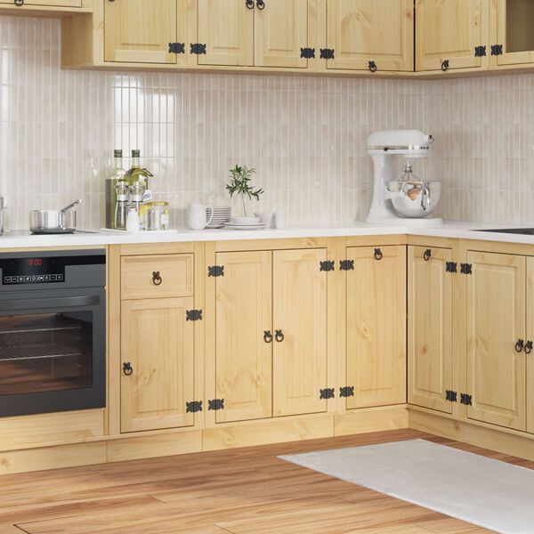 vidaXL Za omarice s polico z vrati SKI Medeno Rjava 60 x 46 x 81,5 cm