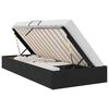 vidaXL Postelja s shranjevanjem z vzglavjem Črna 90 x 190 cm Žamet