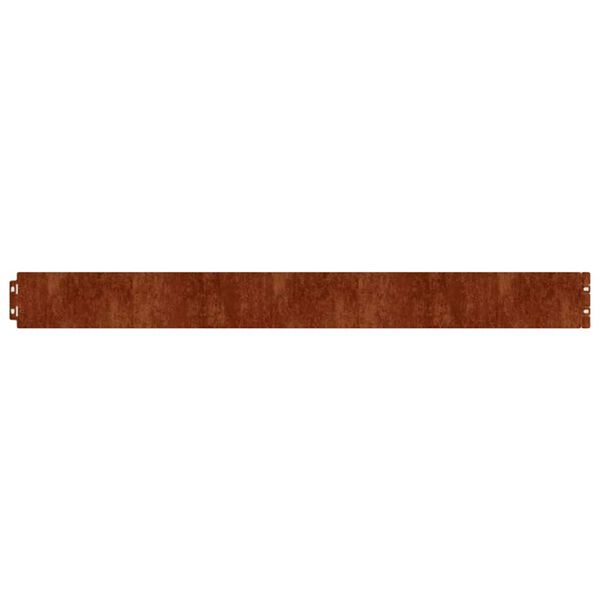 vidaXL Robniki za trato 50 kosov 10x103 cm prilagodljivi corten jeklo