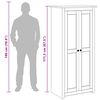 vidaXL Garderobna omara siva 80x50x171,5 cm trdna borovina Panama