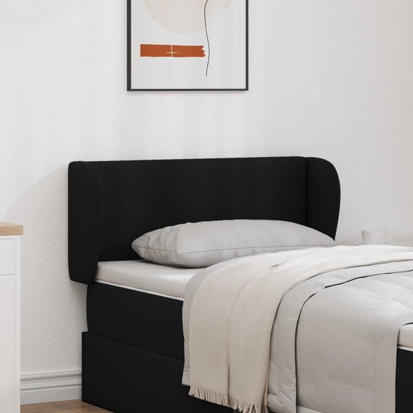 vidaXL U&scaron;esni vzglavnik Črna 40 x 23 x 6 cm PVC