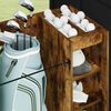 vidaXL Golf omara s kolesom Enobarvno Dimljeni oreh 120 x 45 x 98 cm