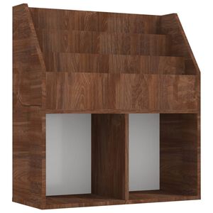 vidaXL Otro&scaron;ko stojalo za revije rjav hrast 71x30x78,5 cm inženir. les