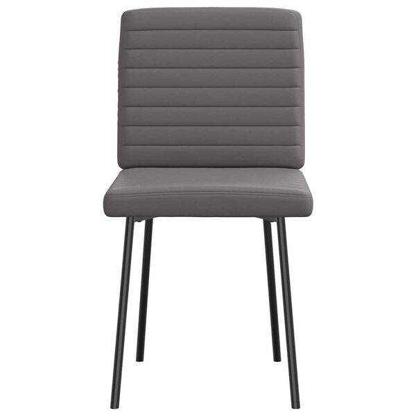 vidaXL Jedilni stoli 4 kosi sivo umetno usnje